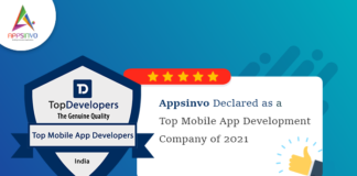 Appsinvo Declared as a Top Mobile App Development Company of 2021