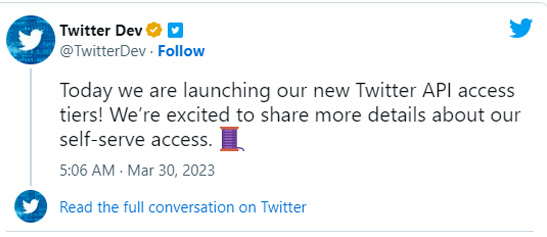 Twitter launches new API access tiers