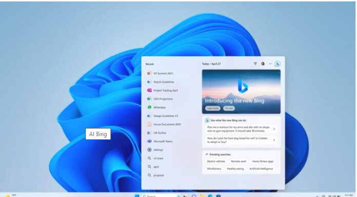 Windows 11 to get AI Bing Search Box to the Taskbar, Phone link for iOS – Microsoft Windows 11 to get AI Bing search box, 'phone link for iOS