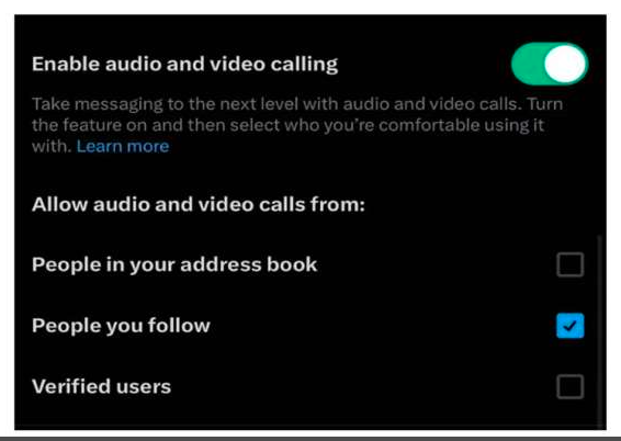 How to use video and audio calling feature on X Formerly Twitter