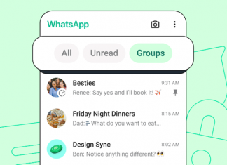 Filters define chats as read, unread, or in groups to improve message organization and access